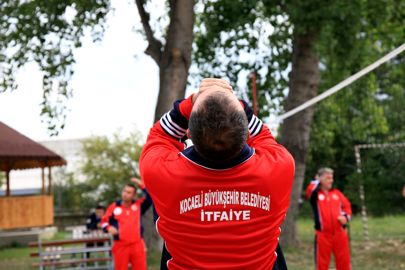 Fireman warming up, Ismit, Turkey