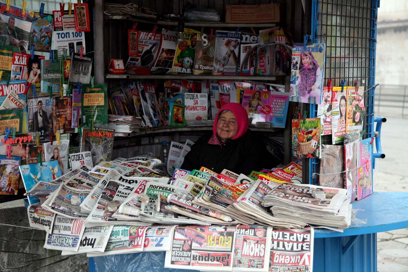 Magazine seller, Kyustendil, Bulgaria