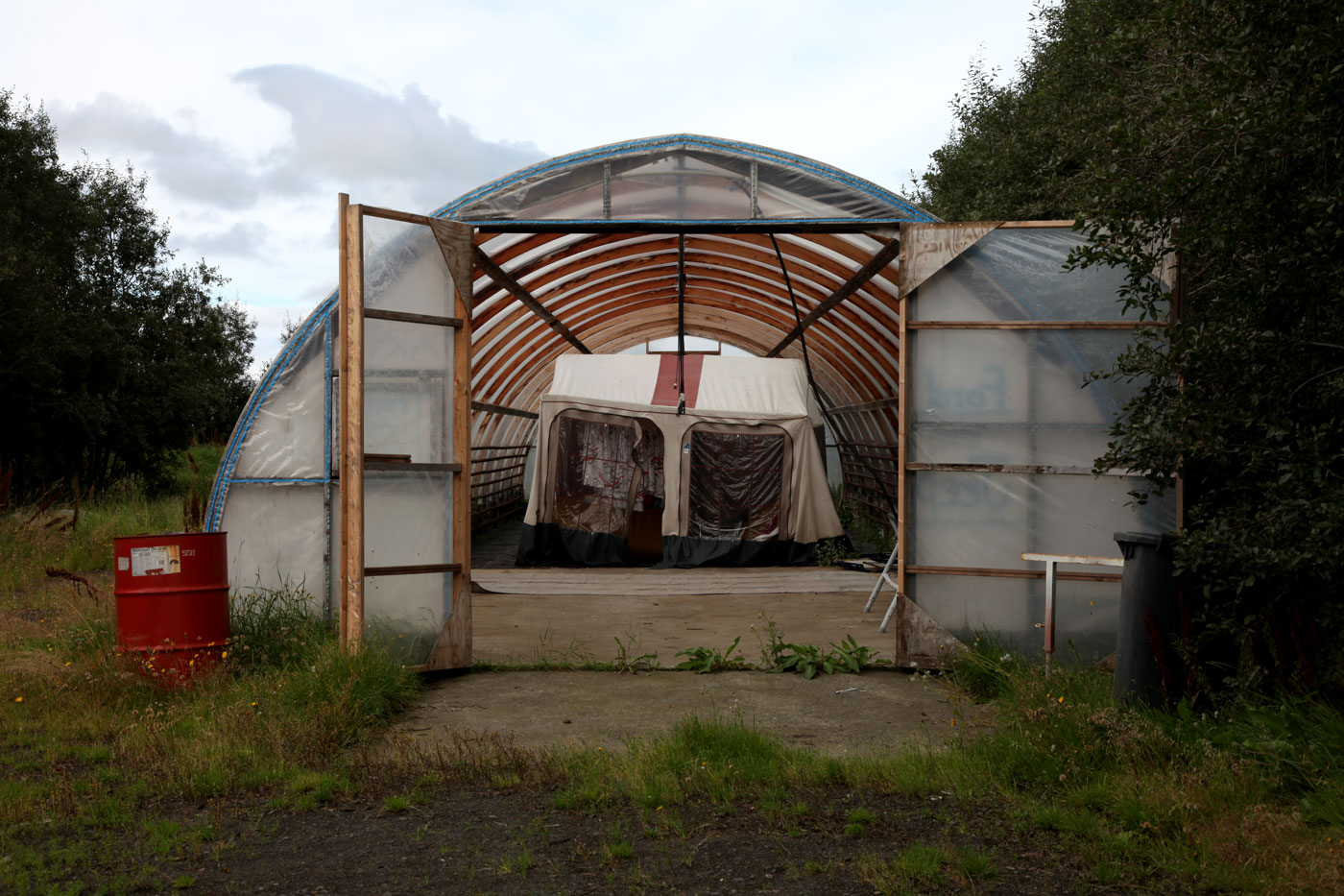 Accommodation for tomato pickers at Fluoir, Iceland