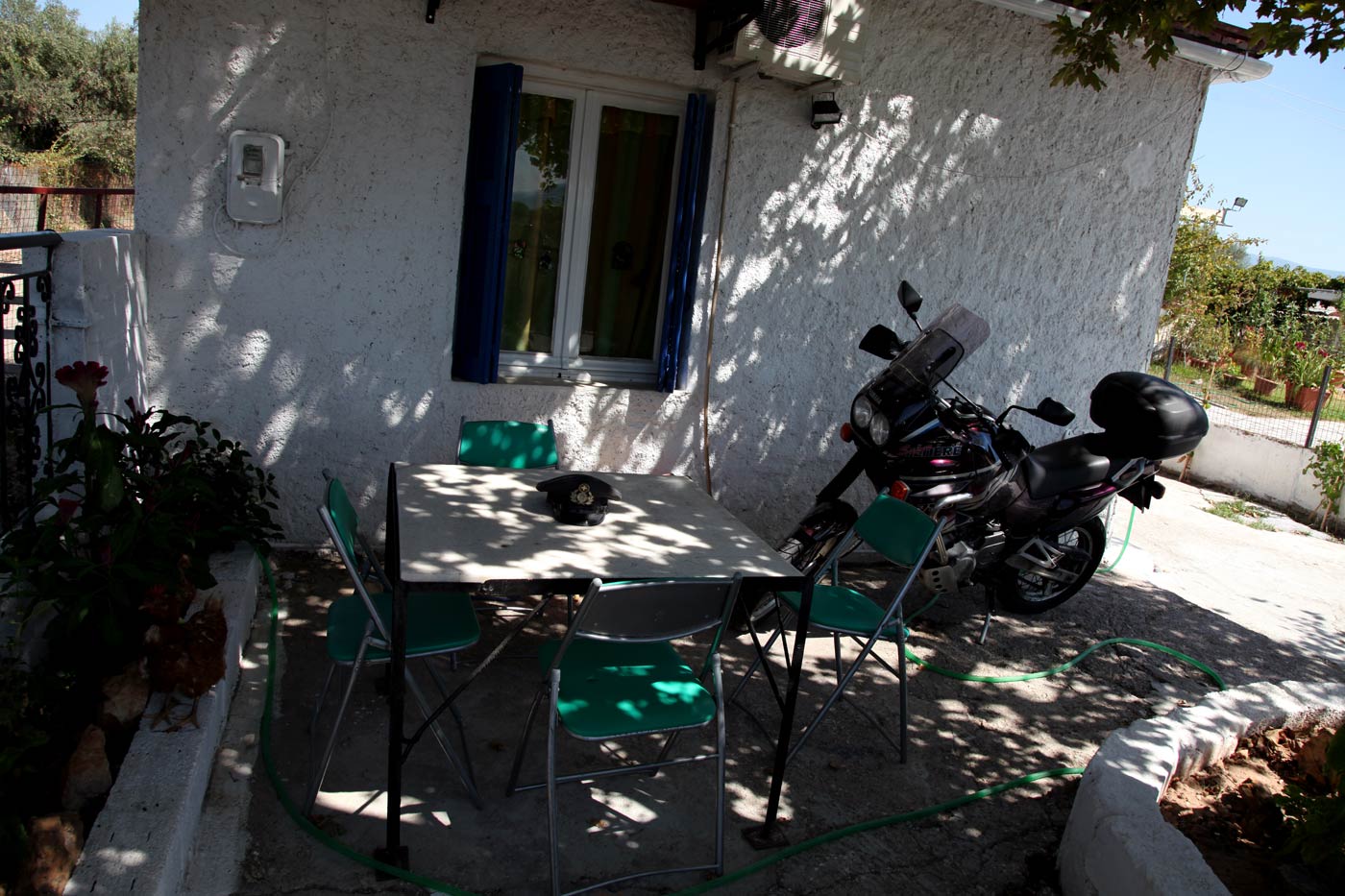 A visitor calls, Xiropigado, Greece